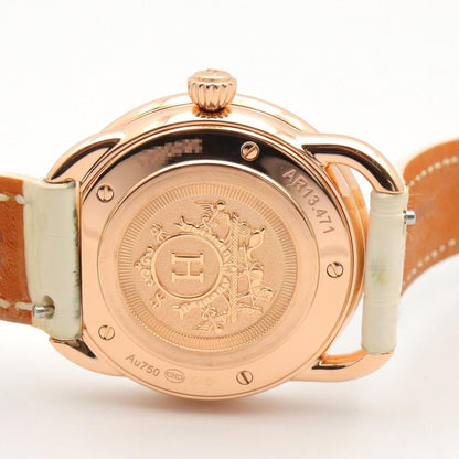 Hermes Watch Also White 18K Pink Gold Diamond — view 6