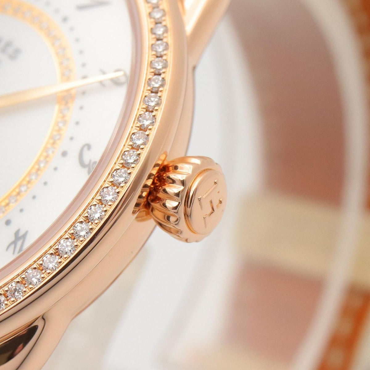 Hermes Watch Also White 18K Pink Gold Diamond — view 7