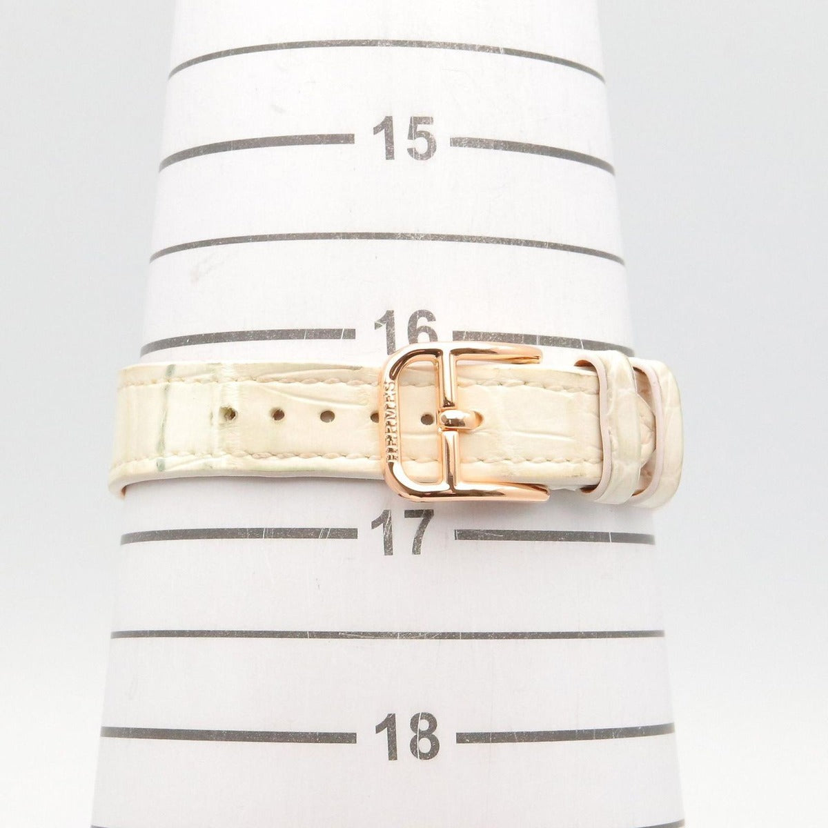 Hermes Watch Also White 18K Pink Gold Diamond — view 8