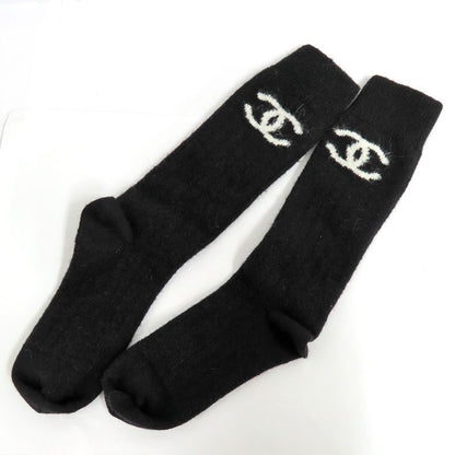 Chanel Sandals 23K G45291 Boa Rhinestone Coco Mark 38 Black Leather