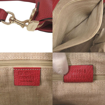 Gucci Bamboo Tassel 449643 Leather Bamboo Red 2way Handbag Red 0910 Gucci