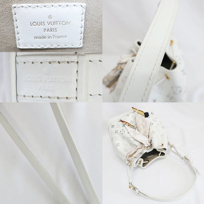 Louis Vuitton Noe PM LV Broderie--anglais-shoulder-bag M20740 White