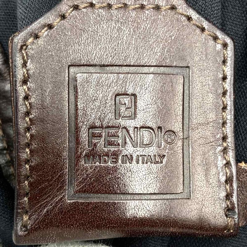 Fendi 83164560012 Tote Bag Zucca Pattern Nylon Canvas Brown Vintage Women Men