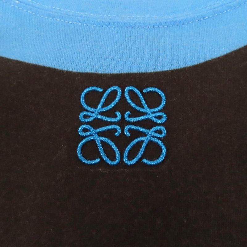 LOEWE S359y22x45 100% Cotton Anagram Embroidered Crew Neck Short Sleeve T-shirt