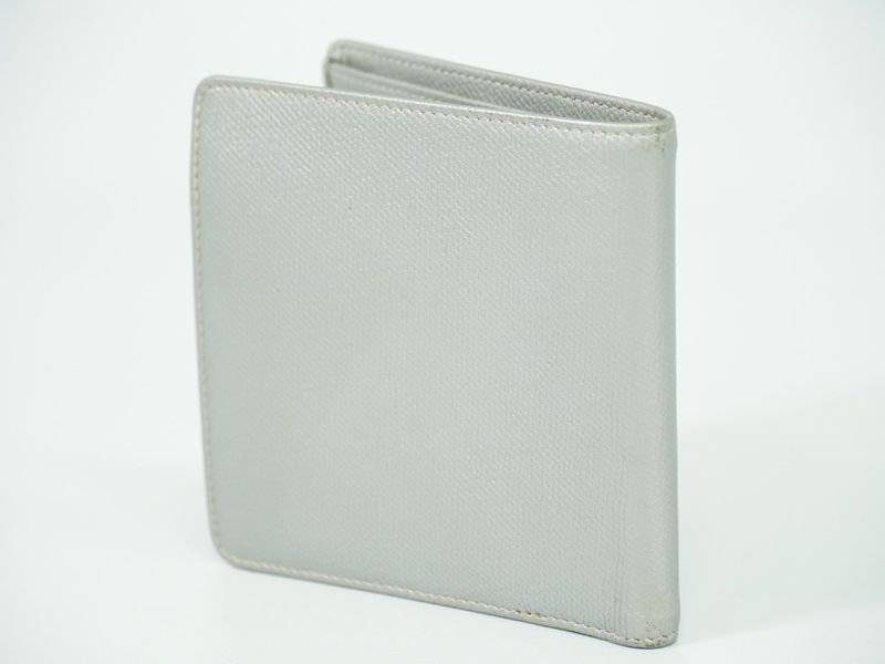 Authentic Chanel Coco Mark Coco Button Fold Wallet Compact Wallet Leather