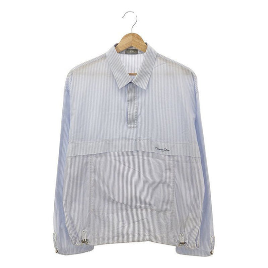 Dior - 2023ss - Logo Embroidery Stripe Pullover Shirt - 46 - Blue - Men's