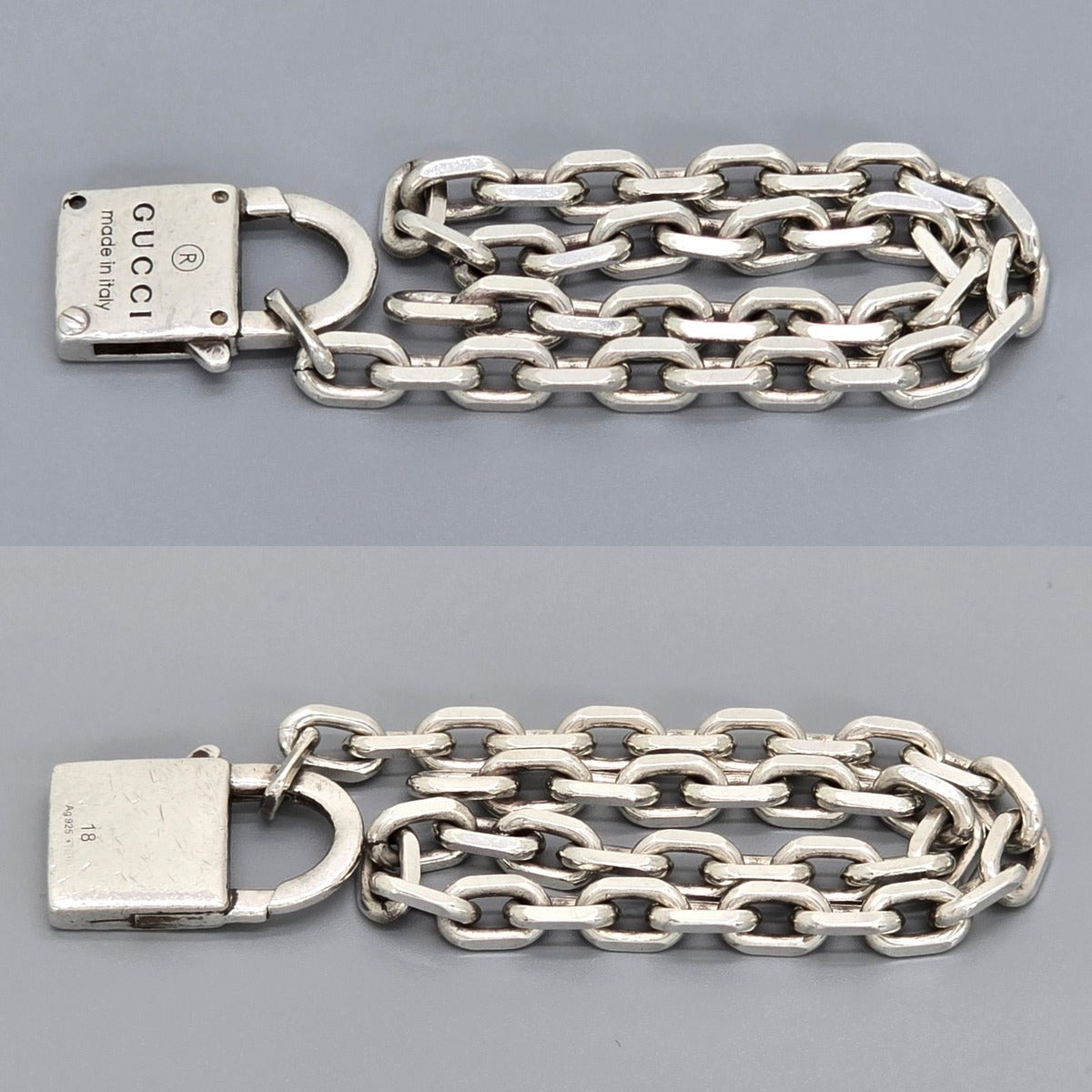 Gucci Trade Mark Chain with Padlock Bracelet 18 — view 5