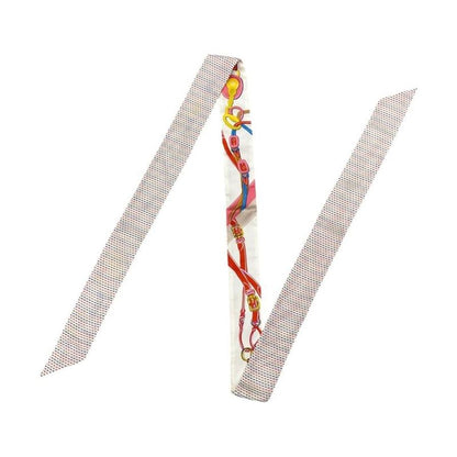 Hermes Silk Scarf Twillie Twins Brides de Gala H563940s 01 Blanc Rose Blue