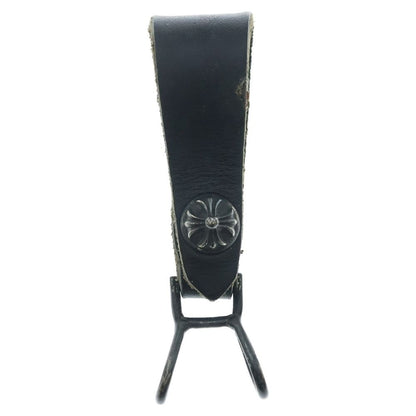 Chrome Hearts Belt Loop Cross Ball Button Leather Black