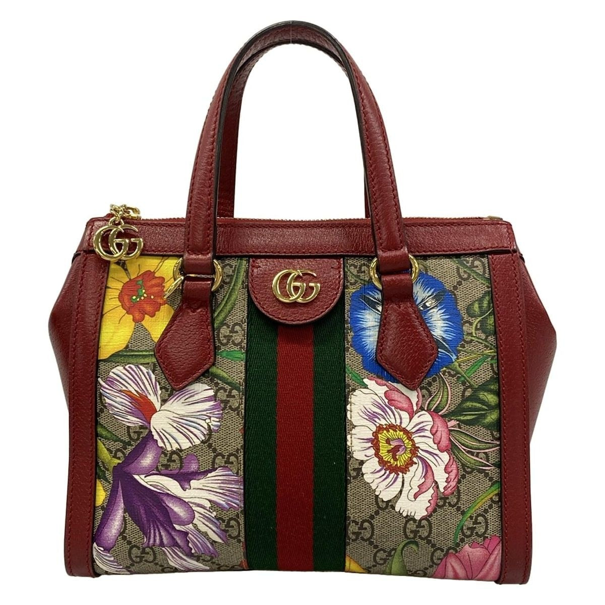 Gucci Tote Ophidia GG Small Beige Red Leather X