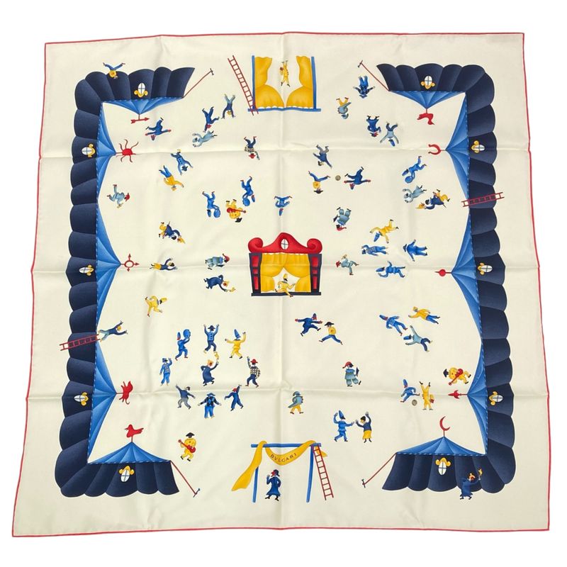 Bvlgari Bulgari Scarf Large Silk Clown Multicolor