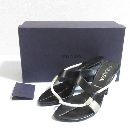 Good Prada Color Scheme Leather Strap Sandals Mules Size 36 Approx 23cm
