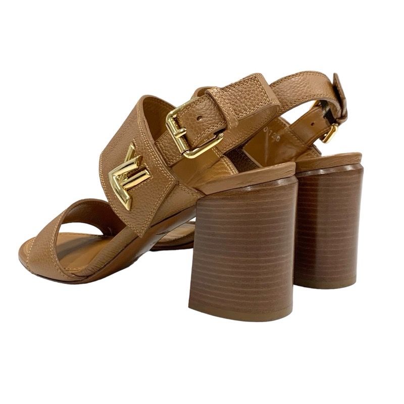 Louis Vuitton Horizon Line Sandals Shoes Leather Brown Lvhardware