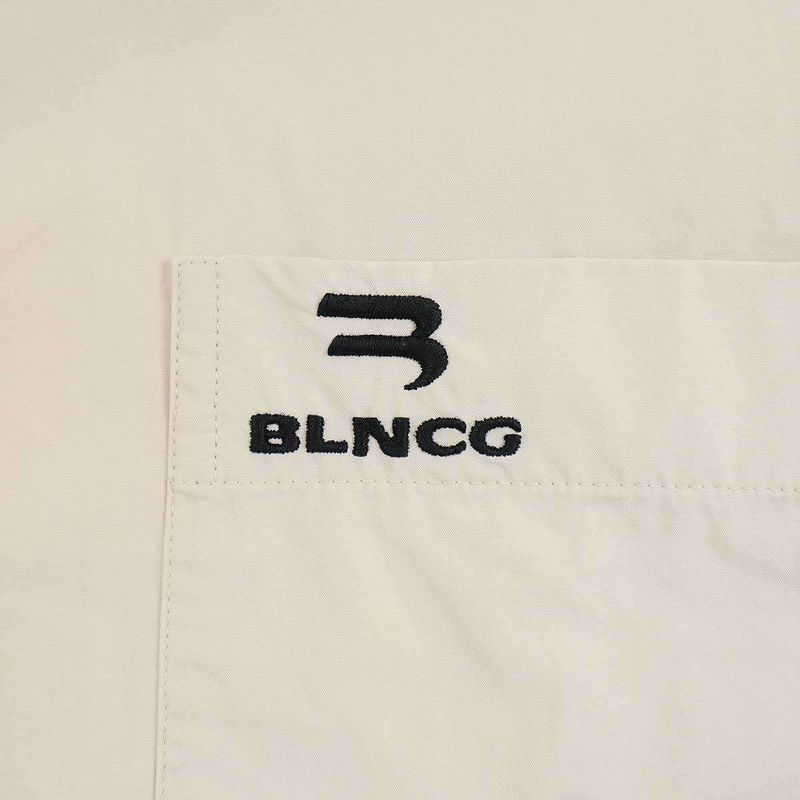 Balenciaga 21aw Embroidered Wide Fit Shirt 675642 Tkm10 Beige 38