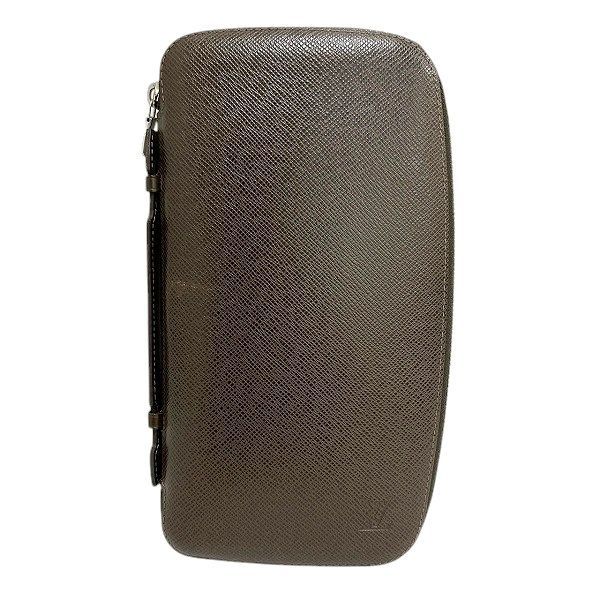 Louis Vuitton Taiga Organizer Atholl M30658 Long Wallet Travel Case Men's
