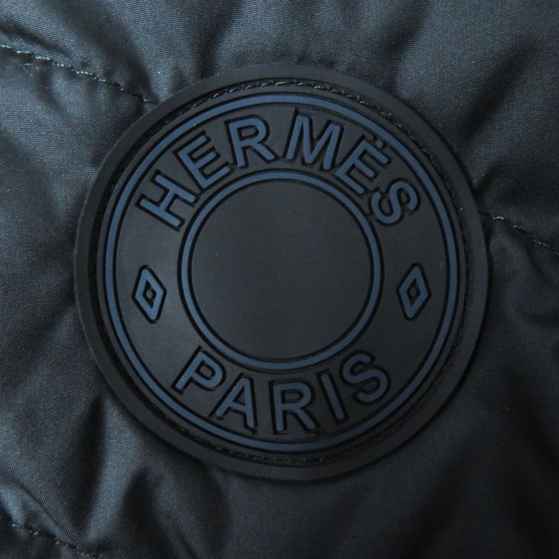 Hermes 23-24aw 3h0185da Serie Button Serie Rubber Patch Cotton Down Jacket