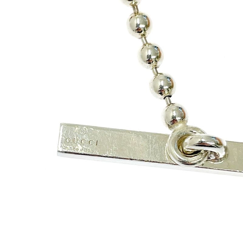 Gucci Silver Interlocking G Ball Chain Necklace 37.5g 925 Engraved 328078