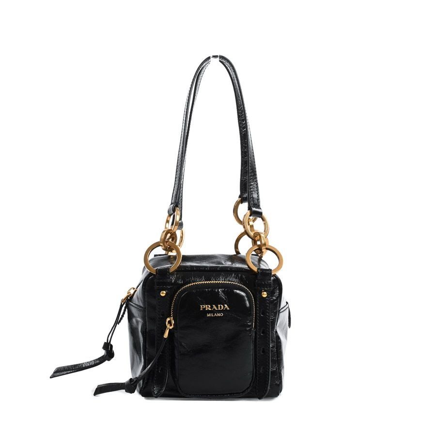 Prada Dangle Leather Top Handle Mini Bag