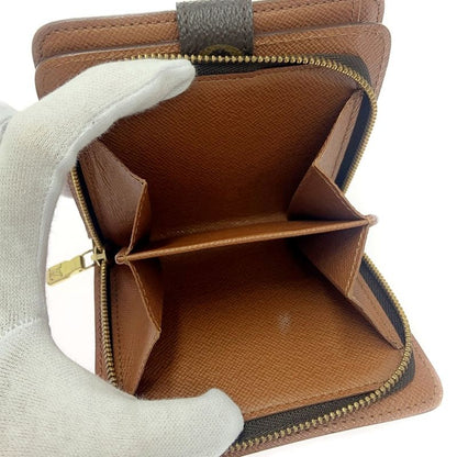Louis Vuitton M61667 Monogram PVC Compact Zip Bifold Wallet Brown 388018