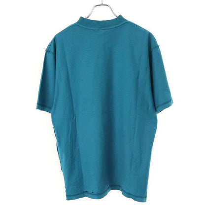 Balenciaga 25ss Medium Fit T-Shirt Inside Out Logo T-Shirt 822441 Tsva2 Blue XXS