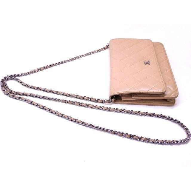 Chanel Chain Wallet Shoulder Lambskin Leather — view 3