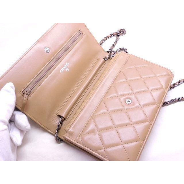 Chanel Chain Wallet Shoulder Lambskin Leather — view 4