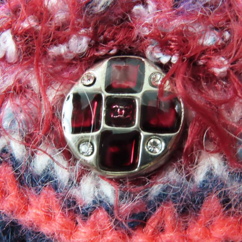 CHANEL P72981 Alpaca Silk Fishtail Tweed Skirt With Coco Mark Buttons Pink