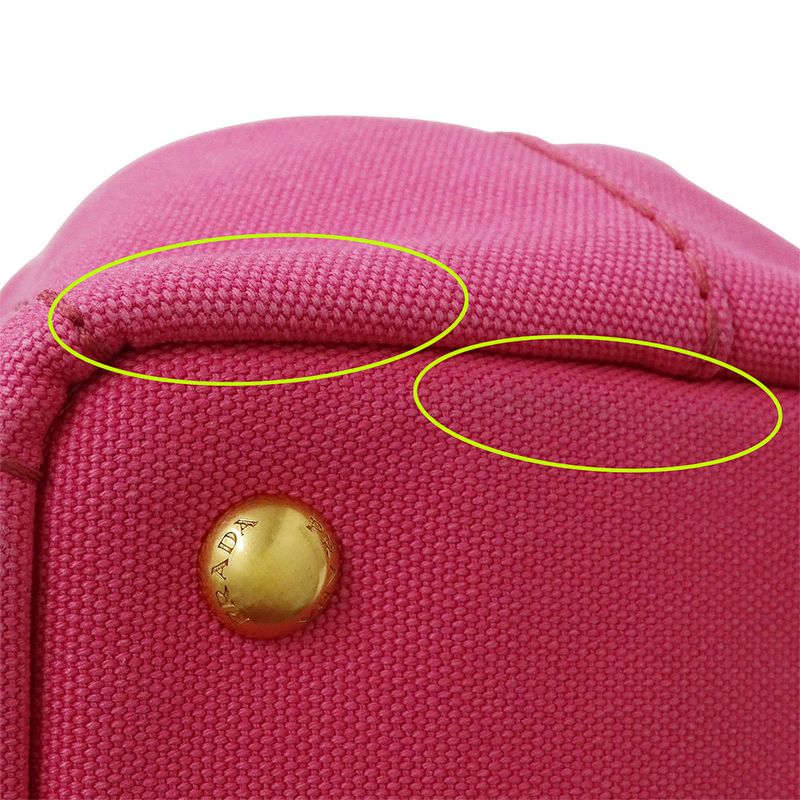 Prada Bag Women's Brand Handbag Shoulder Bag 2way Canvas Canapa Mini Pink