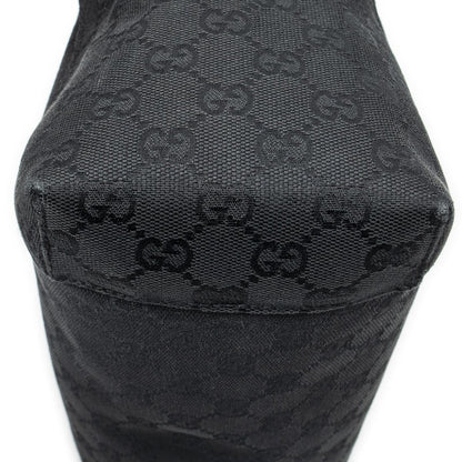 Gucci Shoulder Zip Hobo Black GG Canvas — view 8
