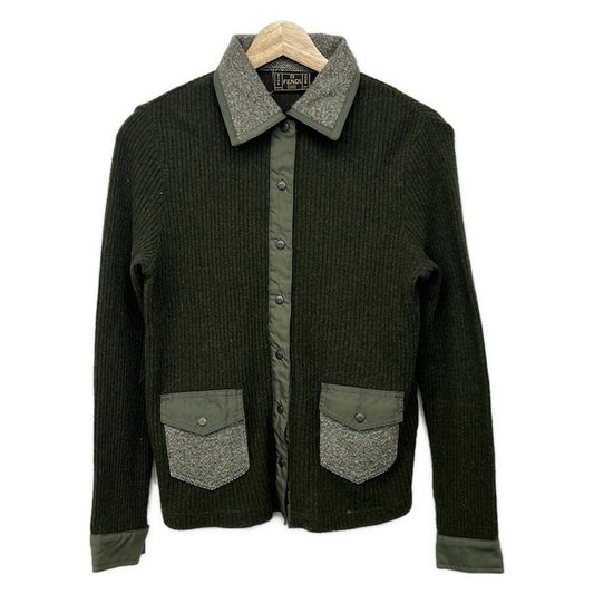 Fendi Jeans Jacket Khaki Knit Long Sleeve
