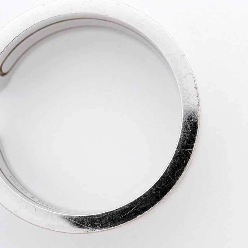 Cartier Ring C2 18K White Gold White Togo Old Diamond #55 Men Women Unisex