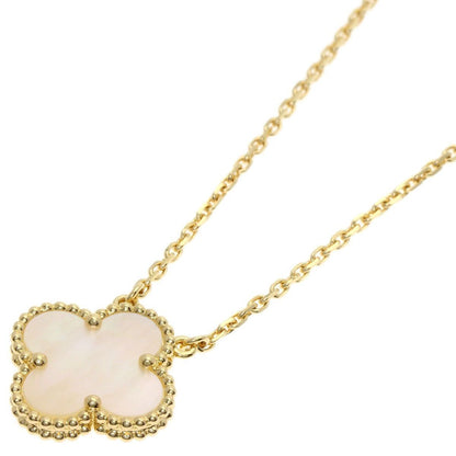 Van Cleef & Arpels Vintage Alhambra Mother of Pearl Necklace 18k Yellow Gold