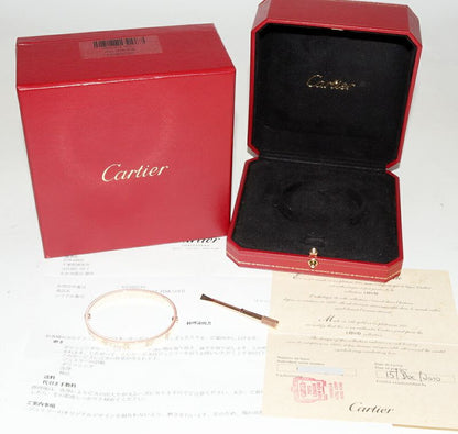 Cartier Bracelet Bangle 18K Pink Gold Love Bracelet