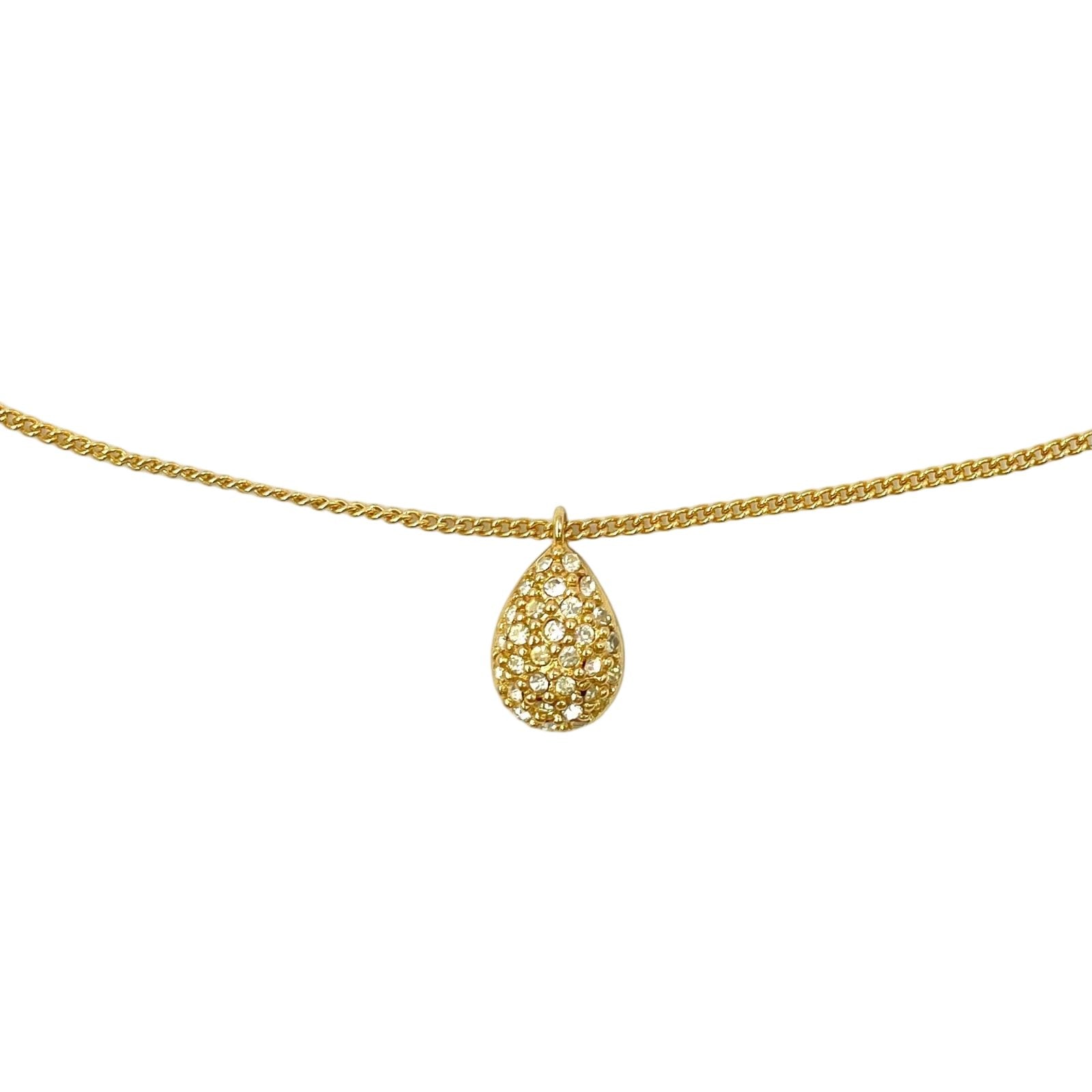 Dior Line Stone Gold Necklace — view 2