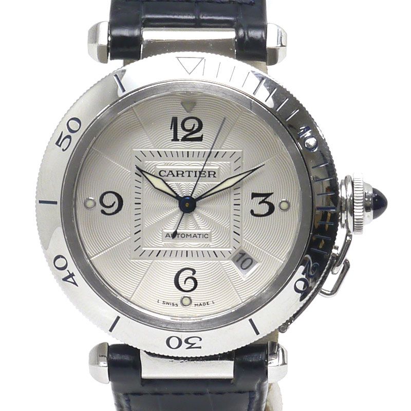 Cartier W3104055 Pasha Grid Silver Dial Men's