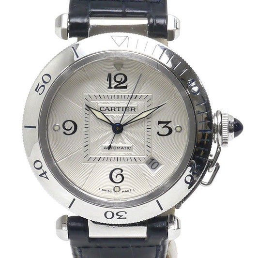 Cartier W3104055 Pasha Grid Silver Dial Men's