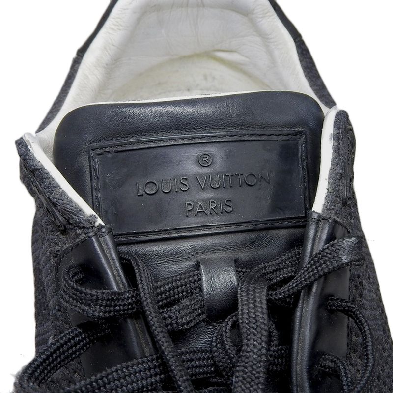 Louis Vuitton 2015 Item Runaway Line Jacquard Damier Leather Sneakers Shoes 5.5