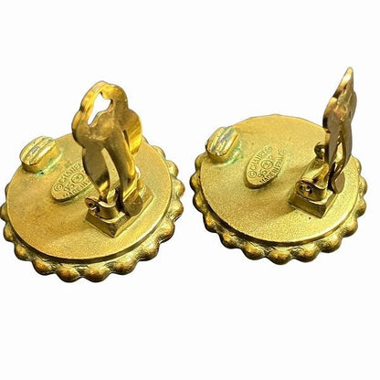 Chanel 95P Matelasse Coco Mark Branded Accessories Earrings Ladies