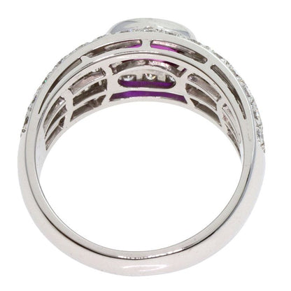 Bvlgari Bulgari Pink Sapphire Pavé Diamond Ring And Ring 18K White Gold Ladies