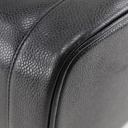 Chanel Vanity Coco Mark Handbag Caviar Skin Black Ladies Handbag