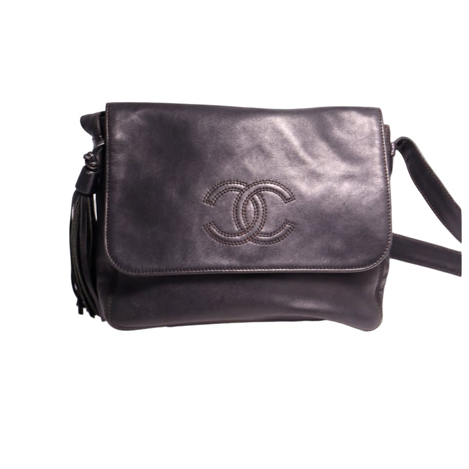 Chanel No 5 CC Logo Leather Shoulder Bag