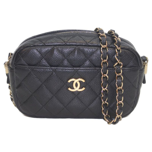Chanel A91796 No 25 Black Caviar Ghardware Camera Chain Shoulder Bag
