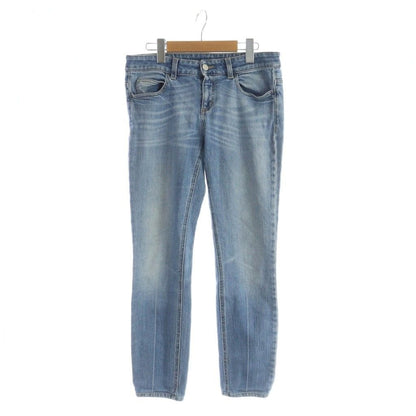 Gucci Jeans Denim Pants Zip Fly Logo Slim 42 Blue