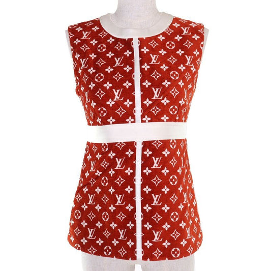 Louis Vuitton 22 AW Monogram Touring Sleeveless Tunic Top Brown 34