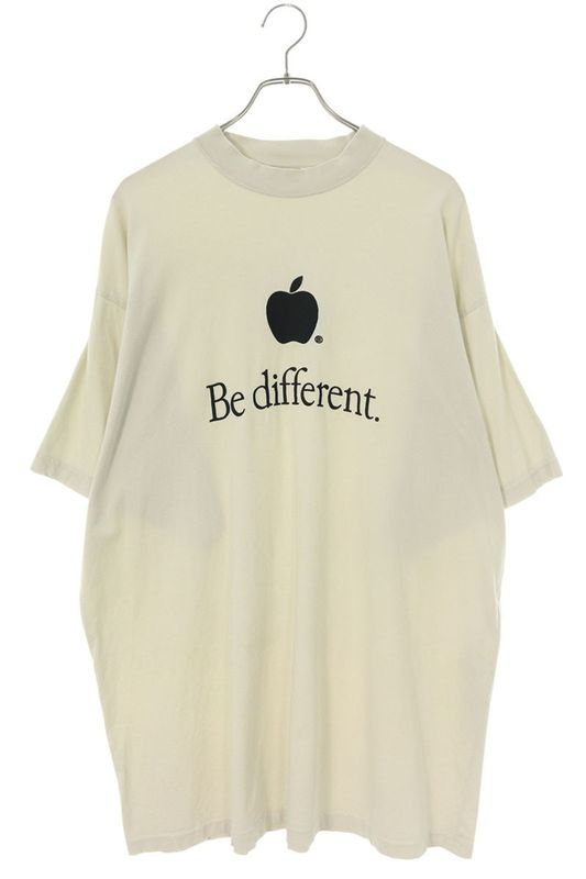 Balenciaga 22AW 712398 Tnvb3 Be Different Embroidery T-shirt Men 2