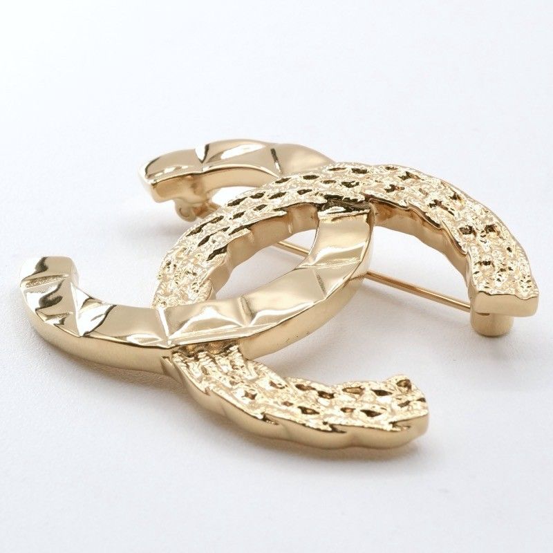 Chanel Brooch Corsage Gold Here Mark