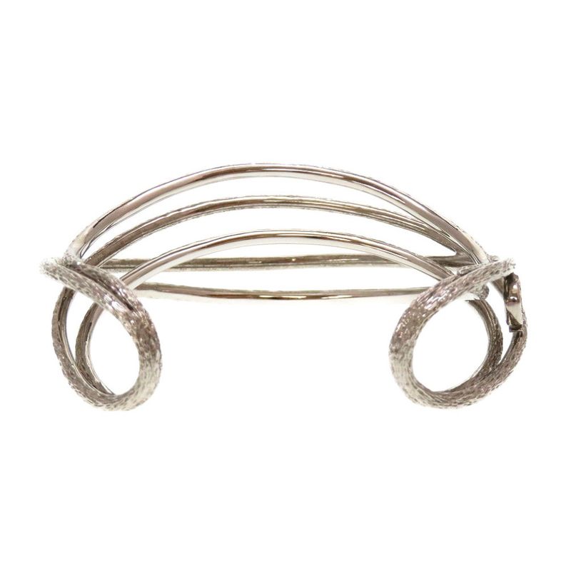 Christian Dior CD Logo Metal Silver Bracelet Bangle 0029 Christian Dior