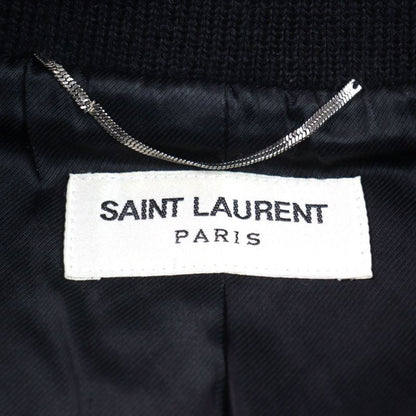 Saint Laurent Paris 354718 Editon Wool Blend Teddy Jacket Blouson With Leather