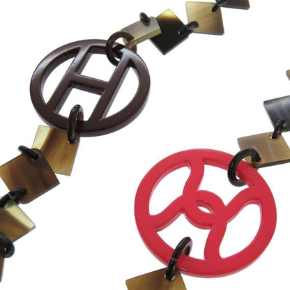 Hermes DIVA Long Necklace DIVA Buffalo Horn Lacquered Wood Multicolor 0812
