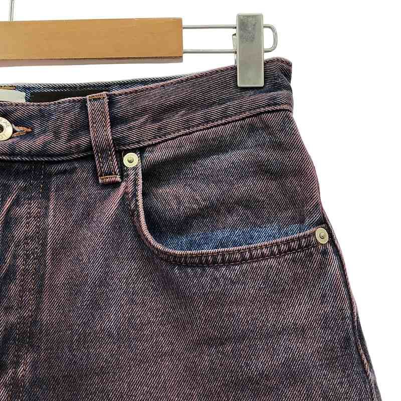 Loewe × Paula's Ibiza Paula's Ibiza Damaged Leather Patch Gradation Denim Pants